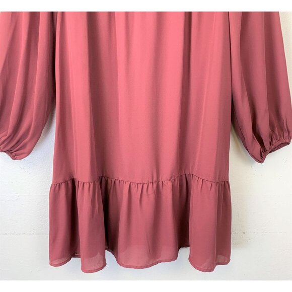 NWT COLLECTIVE CONCEPTS Ruffled Shift Dress - Picture 5 of 8